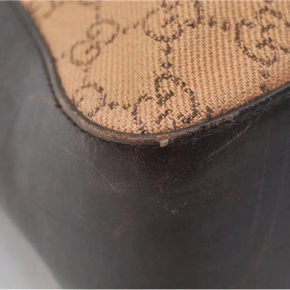 Vintage Gucci Tote Bag Canvas and Leather - Picture 5 of 16